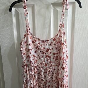 SO Floral Midi Dress - Pink and White Size XL